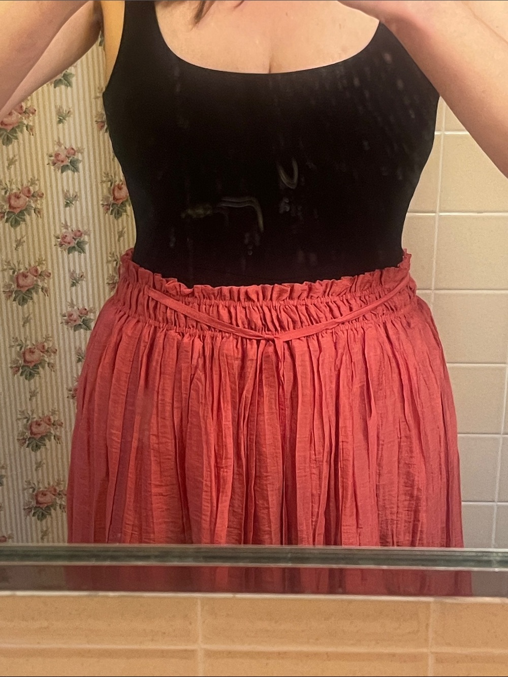 Zara wrinkle effect co-ord set crop top maxi skirt ruffle boho beachwear - Picture 16 of 16